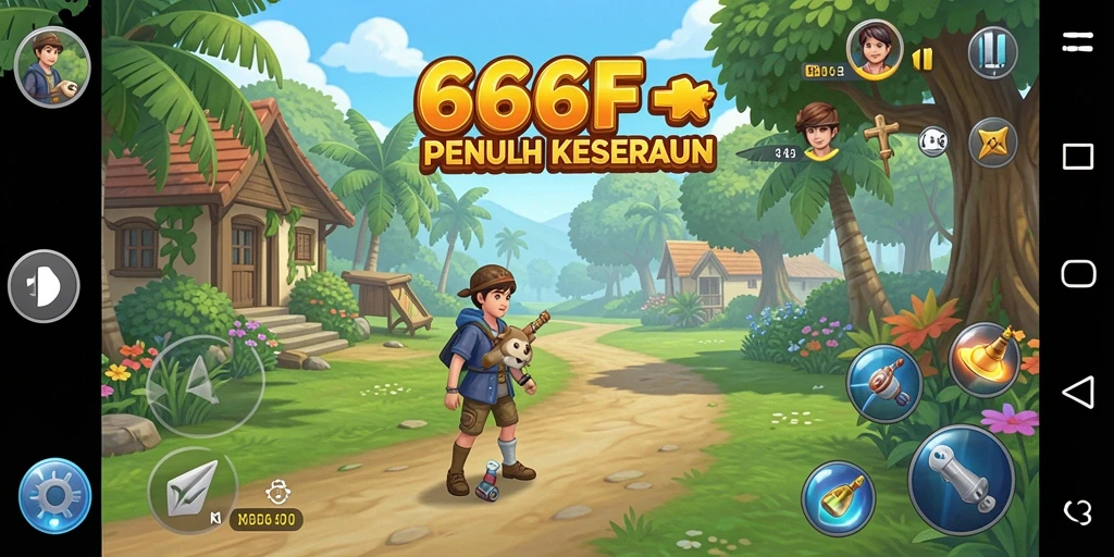 Tampilan permainan 666F yang cerah dan menyenangkan.