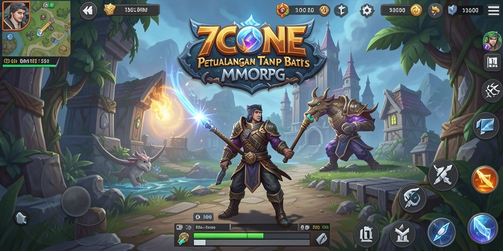 Gameplay seru di dunia fantasy 7CONE yang penuh petualangan.