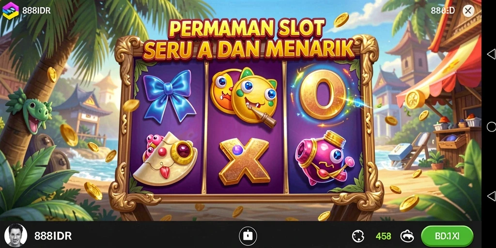 Tampilan gameplay Slot yang menarik dan penuh warna di 888IDR.