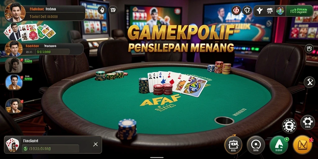 Tampilan gameplay AFAF dengan suasana Poker yang menegangkan.