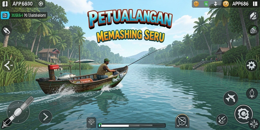 Menampilkan gameplay menarik saat menangkap ikan di AP686.