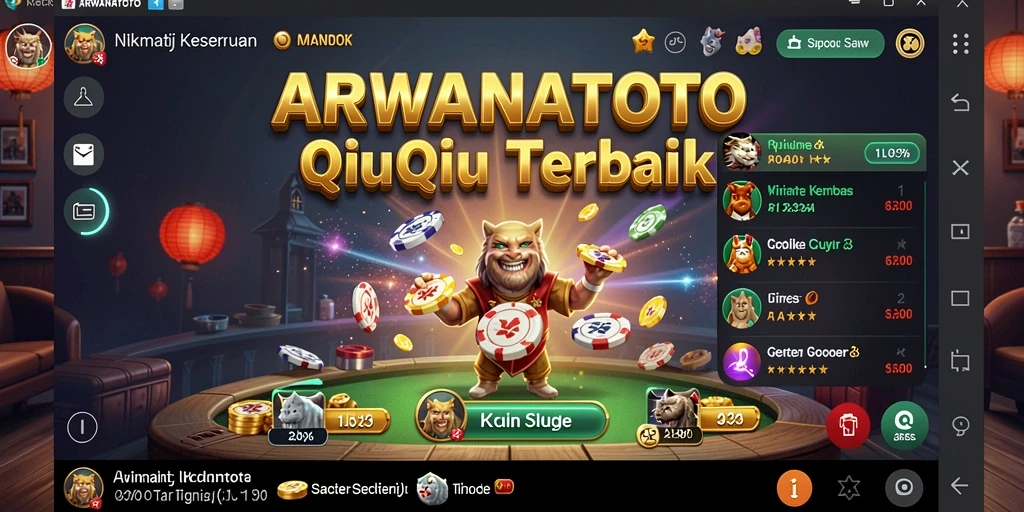 Screenshot utama ARWANATOTO menampilkan keseruan permainan QiuQiu.