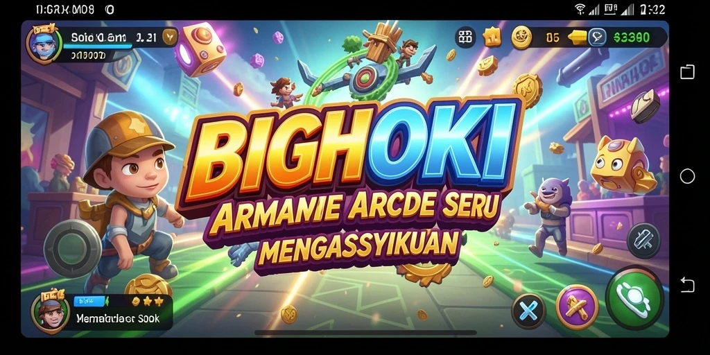 Tampilan screenshot BIGHOKI dengan gameplay arcade yang seru.