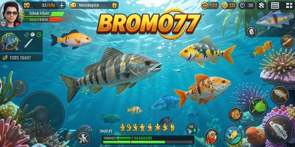 Tampilan menarik dari gameplay Tembak Ikan di BROMO77.
