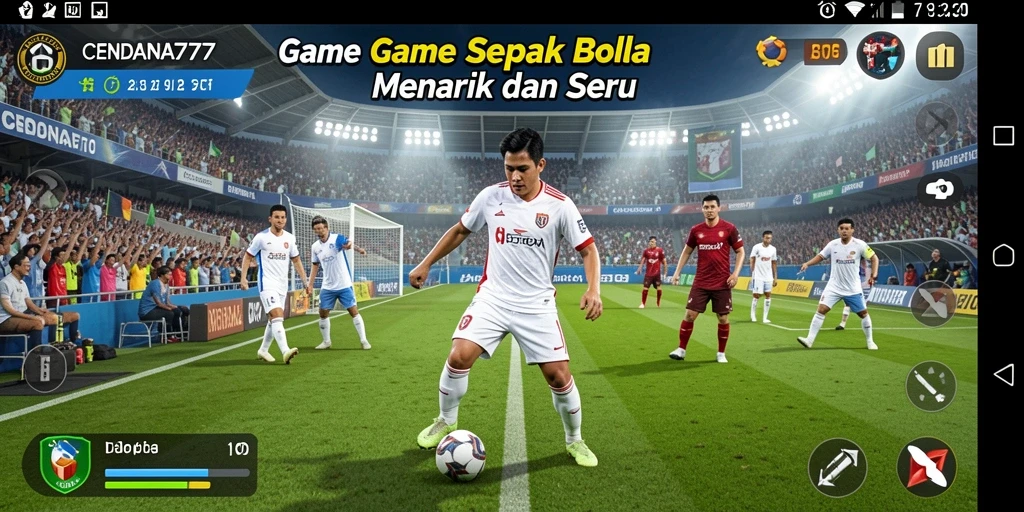 Tampilan gameplay intensif CENDANA777 dengan aksi sepak bola yang memukau.