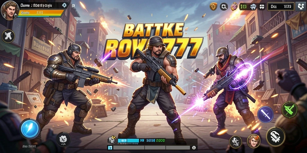 Screenshot gameplay DEWA777 yang menampilkan aksi seru dalam pertempuran Battle Royale.