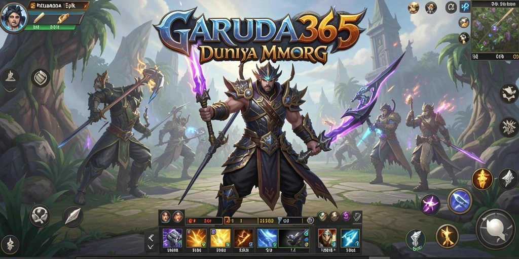 Tampilan gameplay GARUDA365 dengan pertarungan seru dan dunia yang luas.