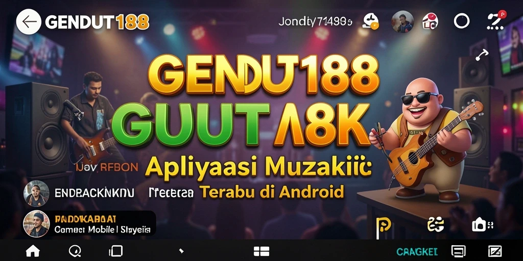 Tampilan utama GENDUT188 dengan fitur permainan musik yang menarik.