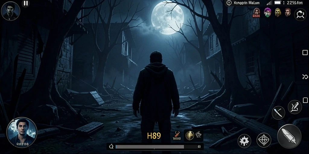 Gameplay H89 menampilkan suasana Horror yang mencekam dan menegangkan.