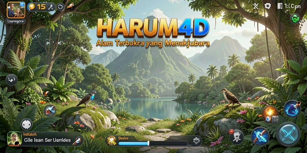 Tampilan spanduk gameplay Open World yang menarik dari HARUM4D.