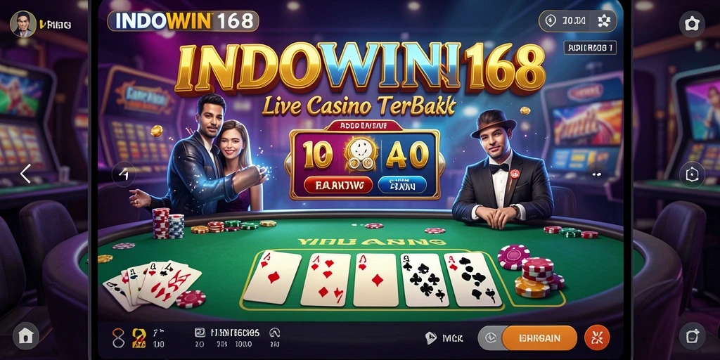 Tampilan gameplay Live Casino yang menarik dan interaktif di INDOWIN168.