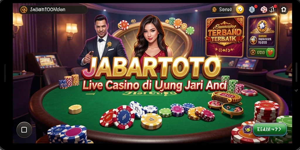 Screenshot gameplay <strong>JABARTOTO</strong> yang menunjukkan dealer interaktif dan permainan menarik.