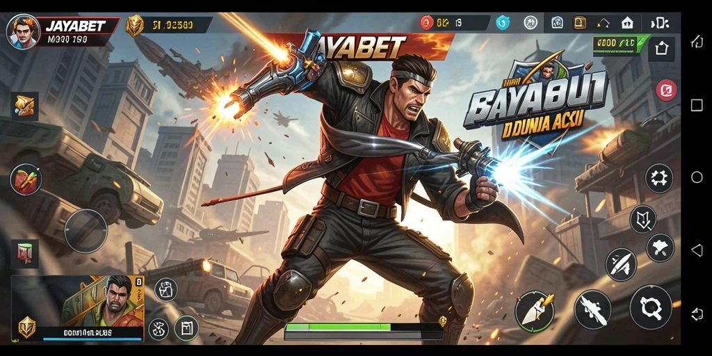 Screenshot gameplay JAYABET yang menunjukkan aksi pertempuran seru.