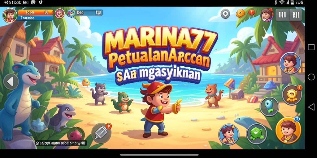 Tampilan gameplay seru dan menarik dari MARINA77 dalam arena arcade.