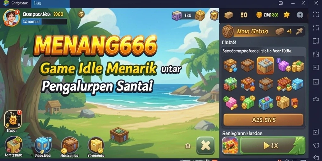 Tampilan menarik dari gameplay Idle MENANG666 yang menawan.
