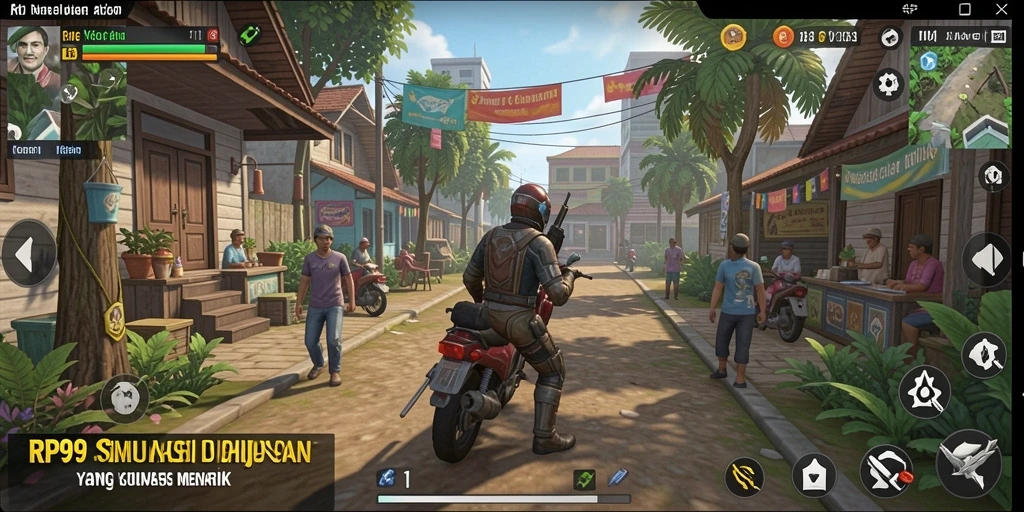 Tampilan gameplay RP99 yang menampilkan simulasi kehidupan yang imersif.
