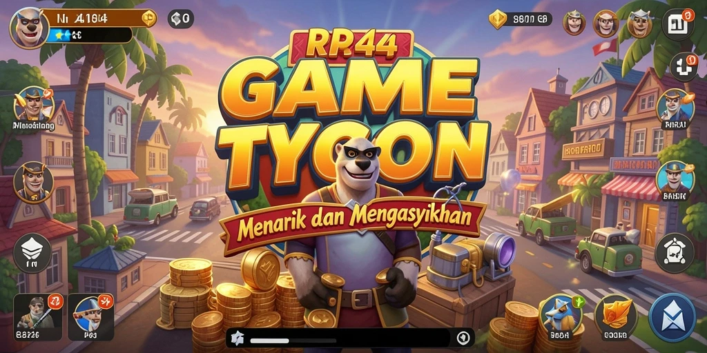 Screenshot utama RR44 memperlihatkan gameplay Tycoon yang menantang.