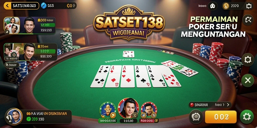 Tampilan menarik saat bermain poker di SATSET138.