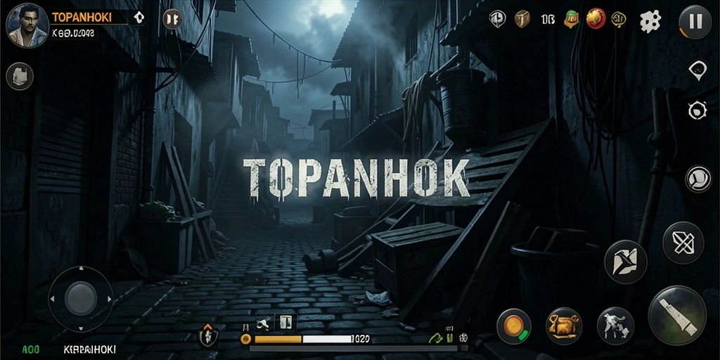 Screenshot dari gameplay TOPANHOKI yang penuh ketegangan.