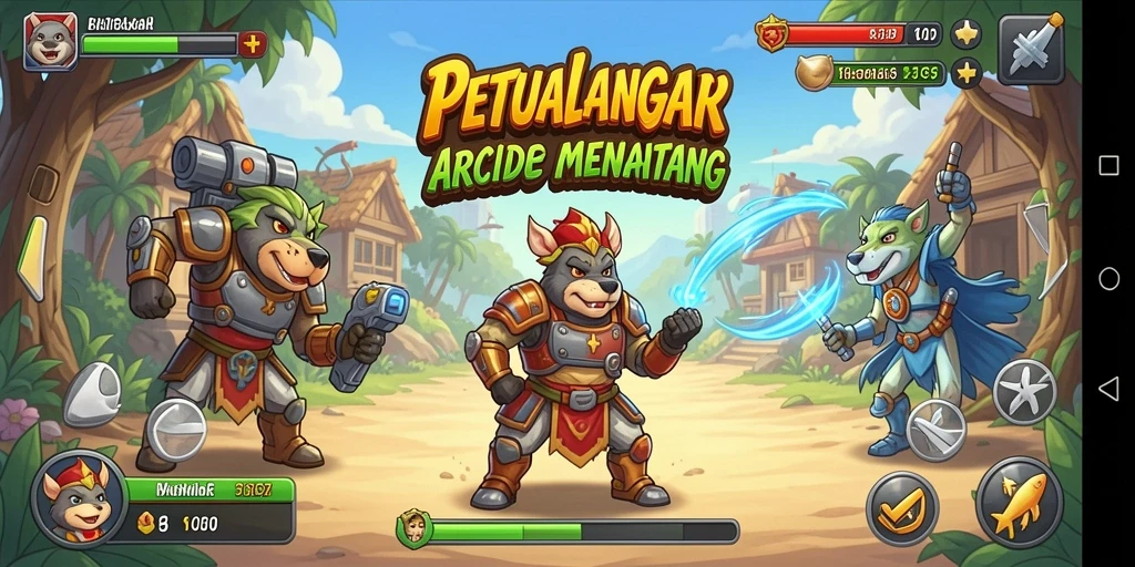 Screenshot gameplay V07 dengan aksi seru dalam dunia Arcade.