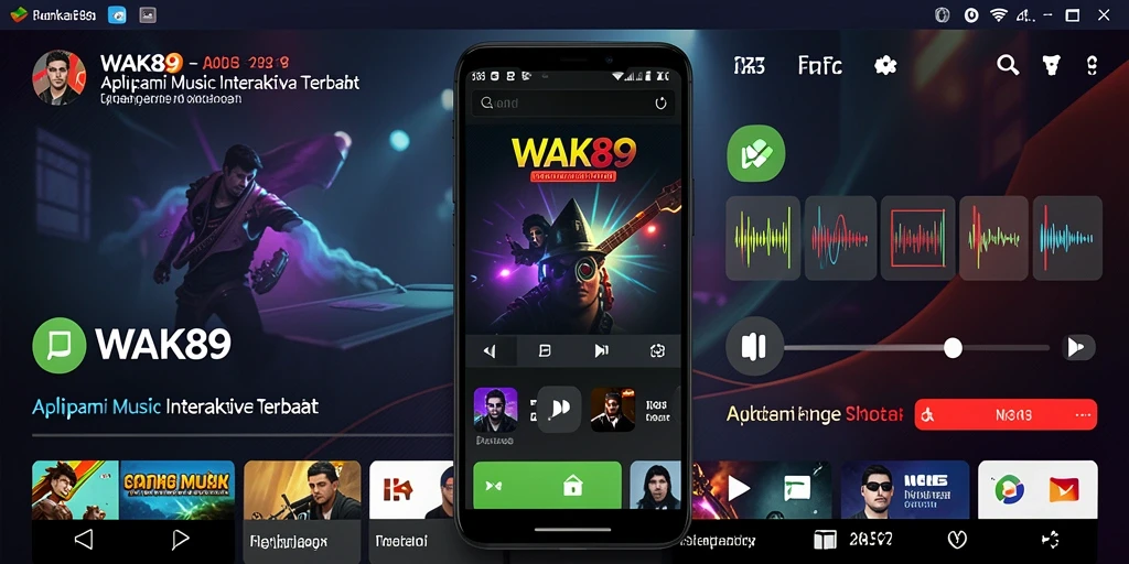 Tampilan gameplay interaktif WAK89 yang menyenangkan dan penuh tantangan musik.