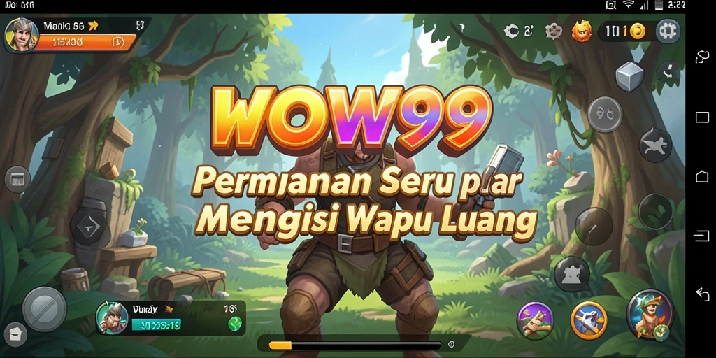 Screenshot utama dari WOW99 menampilkan gameplay yang menyenangkan dan penuh warna.